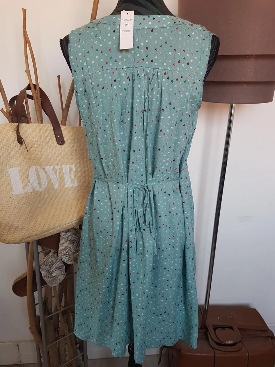 Vestido sem mangas turquesa – photo 3